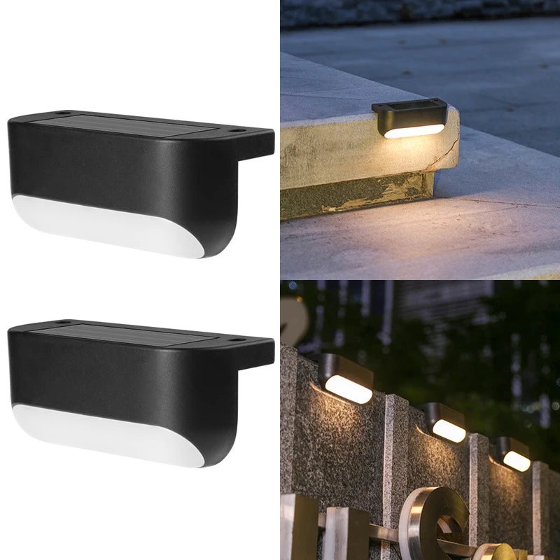 Solar Deck Lights Outdoor,Led Step Lights Waterproof Patio Decor Lights for outside Stairs,Fence,Post,Yard,Garden 2Pack