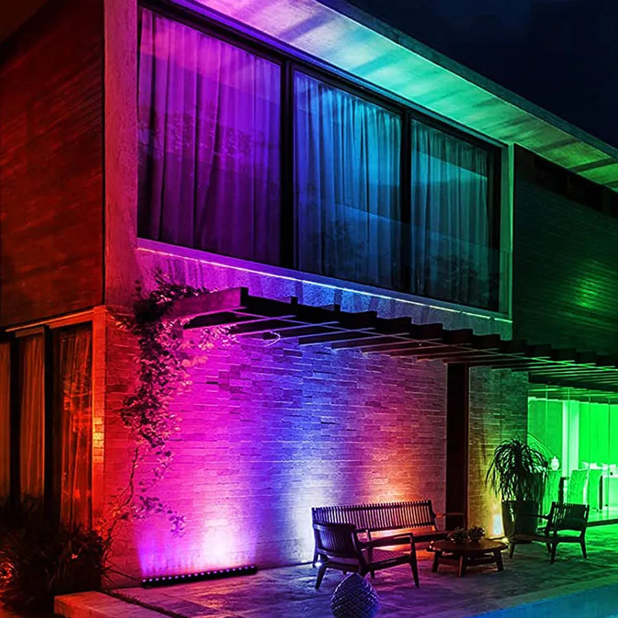 60W RGB 24PCS Leds Wall Washer Light Stage Effect Lighting with Remote Control DMX 512 Sound Control for DJ Concert Party KTV