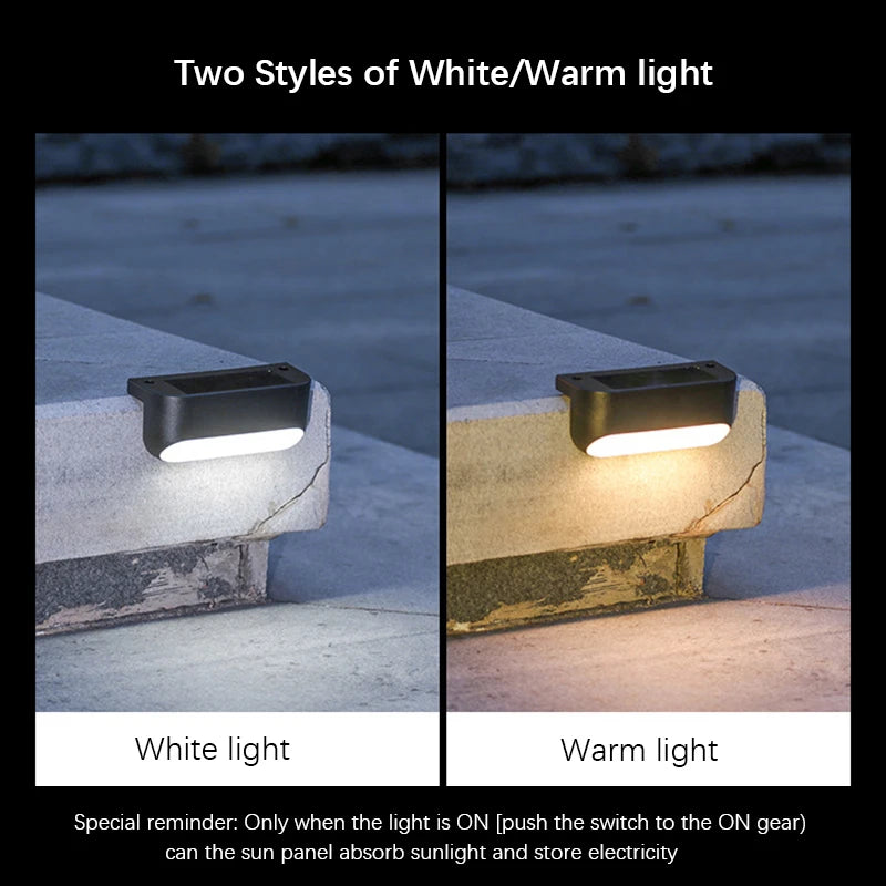 Solar Deck Lights Outdoor,Led Step Lights Waterproof Patio Decor Lights for outside Stairs,Fence,Post,Yard,Garden 2Pack