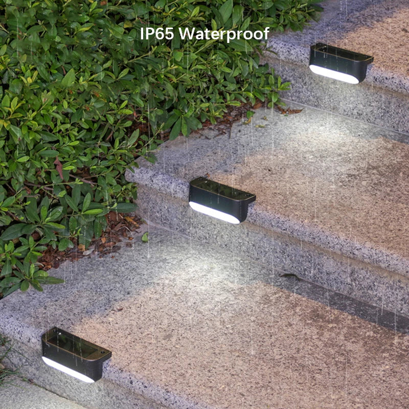 Solar Deck Lights Outdoor,Led Step Lights Waterproof Patio Decor Lights for outside Stairs,Fence,Post,Yard,Garden 2Pack