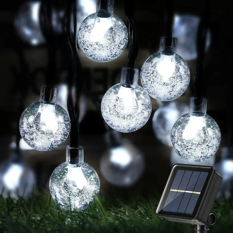 12M LED SOLAR POWERED Retro Bulb String Lights Garden Fairy Ball Outdoor Lamp