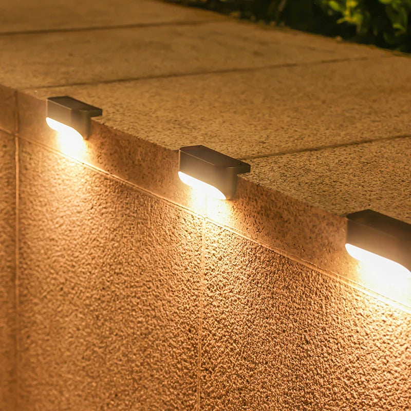 Solar Deck Lights Outdoor,Led Step Lights Waterproof Patio Decor Lights for outside Stairs,Fence,Post,Yard,Garden 2Pack