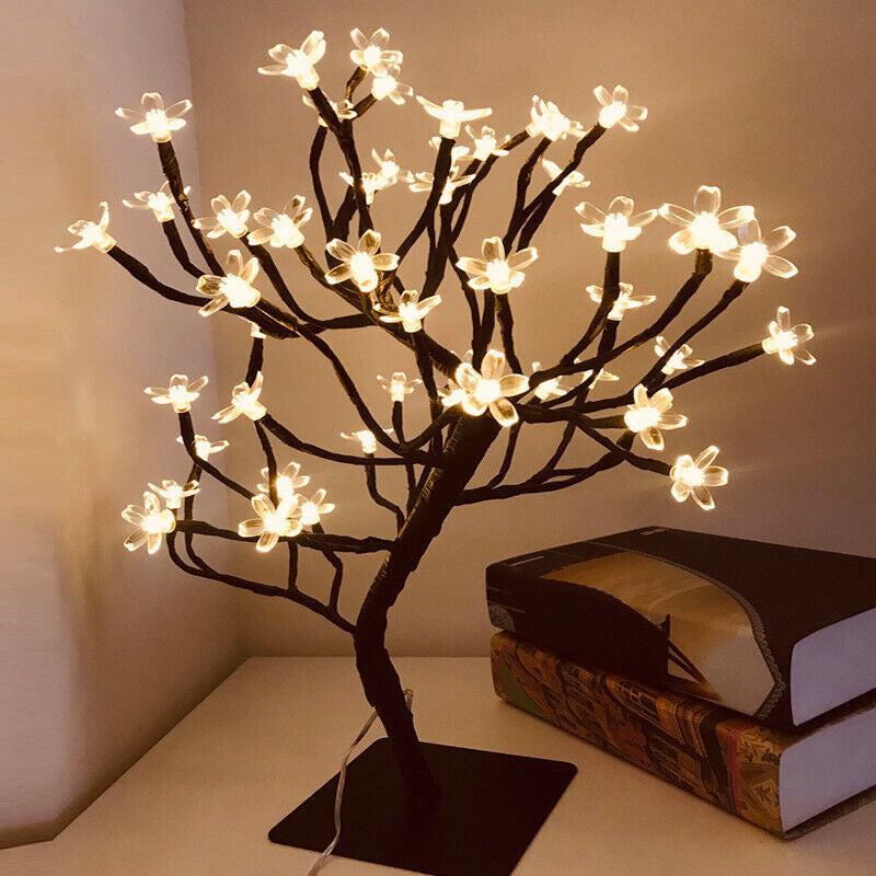 LED Rose Flower Table Lamp USB Christmas Tree Fairy Lights Night Lights Gifts