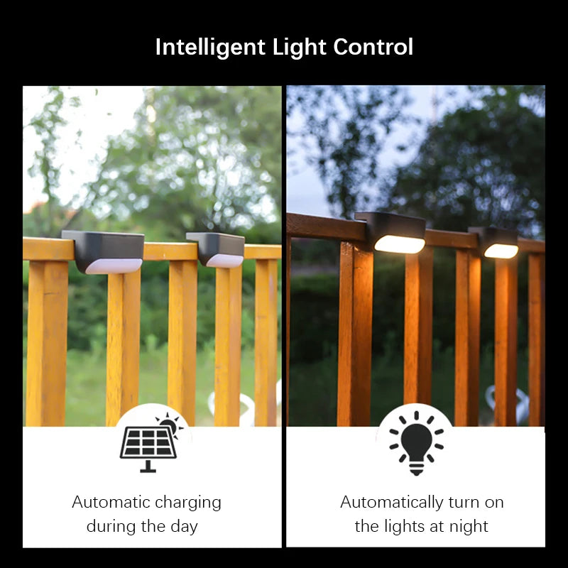 Solar Deck Lights Outdoor,Led Step Lights Waterproof Patio Decor Lights for outside Stairs,Fence,Post,Yard,Garden 2Pack