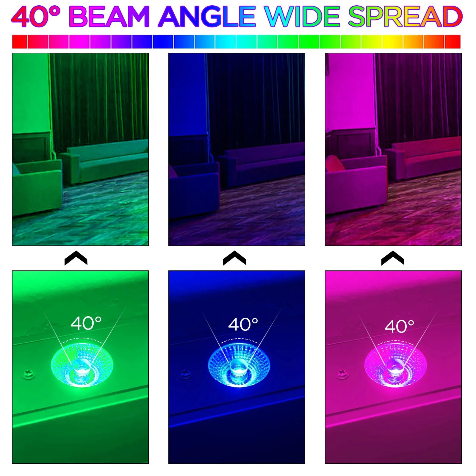 60W RGB 24PCS Leds Wall Washer Light Stage Effect Lighting with Remote Control DMX 512 Sound Control for DJ Concert Party KTV